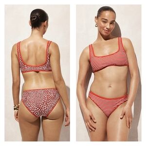 J. Crew Hipster Full-coverage Bikini Bottom in‎ Reversible Print Brand New